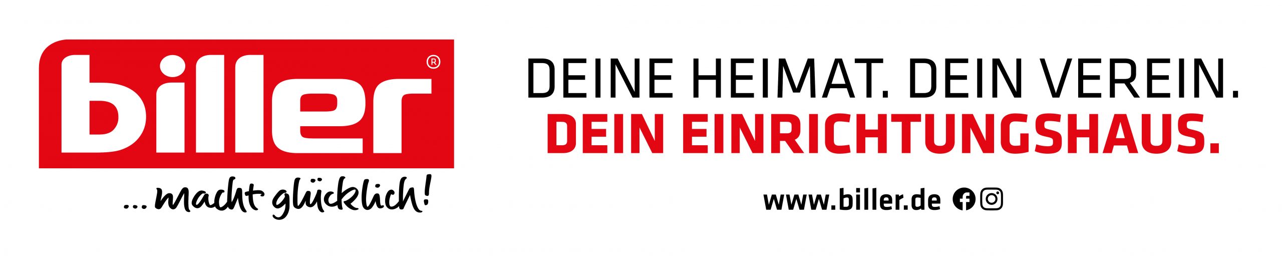 Werbebande für das Einrichtungshaus Biller