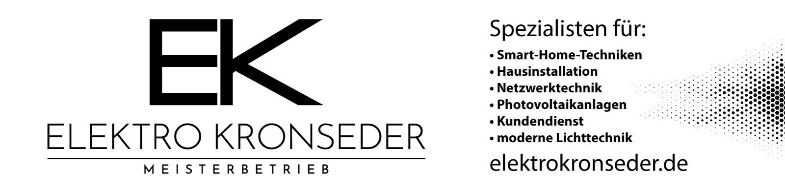 Bandenwerbung für Elektro Kronseder am Sportplatz